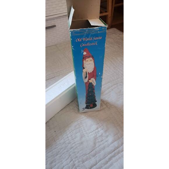Old World Santa Candlestick 12" Tall In Original open Box - Picture 4 of 5